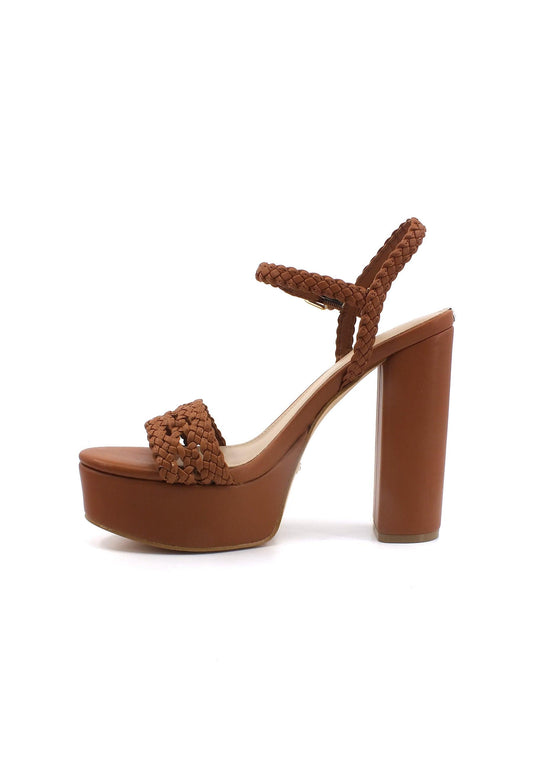 GUESS Sandalo Tacco Donna Cognac FL6GLLELE03 - Sandrini Calzature e Abbigliamento