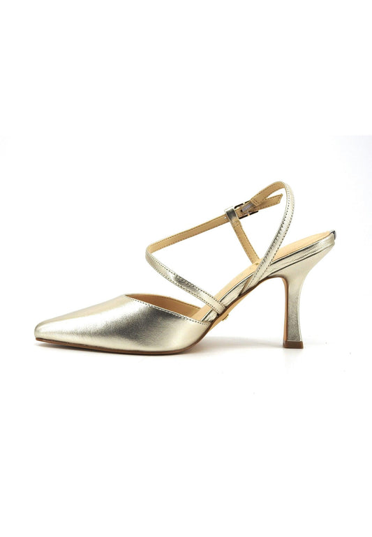 GUESS Sandalo Tacco Donna Platino Oro FLJSHALEM03 - Sandrini Calzature e Abbigliamento