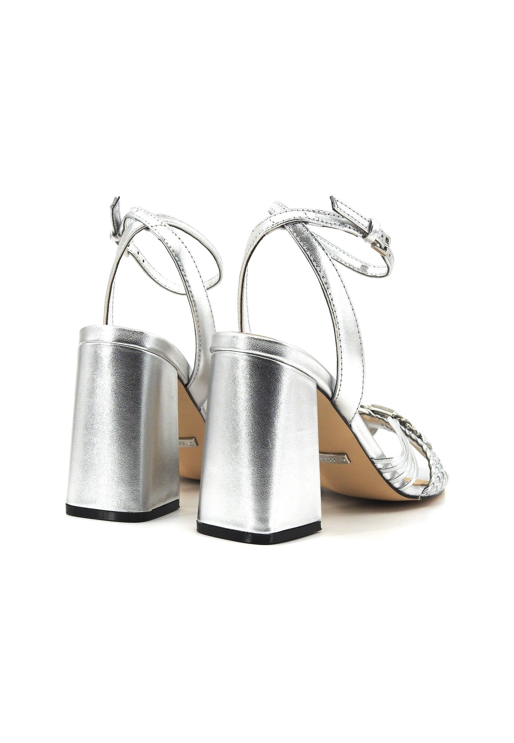 GUESS Sandalo Tacco Donna Silver FLJKENLEM03 - Sandrini Calzature e Abbigliamento