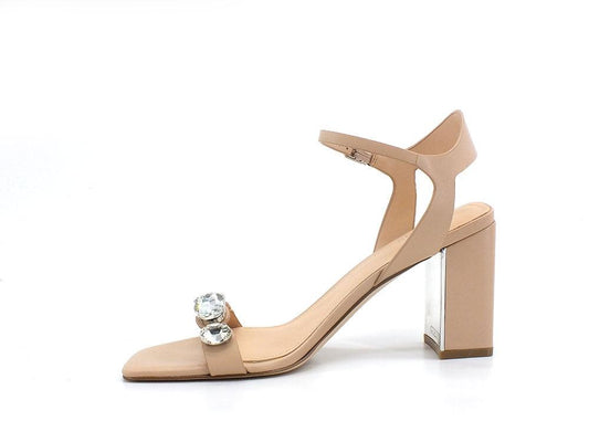 GUESS Sandalo Tacco Gioiello Beige Cream FL6MLYLEA03 - Sandrini Calzature e Abbigliamento