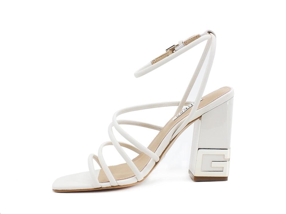 GUESS Sandalo Tacco Grosso Listini White Cream FL6TCYLEA03 - Sandrini Calzature e Abbigliamento