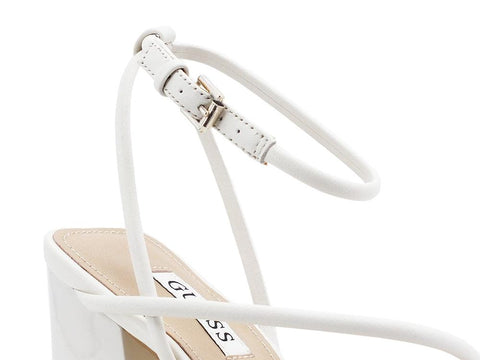 GUESS Sandalo Tacco Grosso Listini White Cream FL6TCYLEA03 - Sandrini Calzature e Abbigliamento