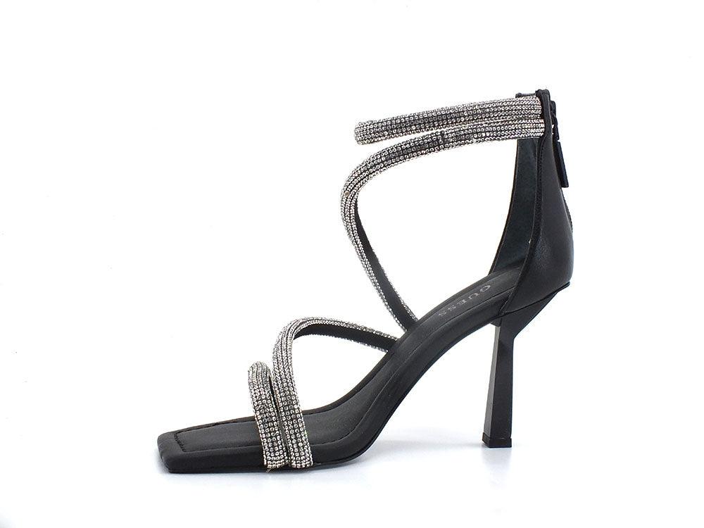 GUESS Sandalo Tacco Strass Nero Black FL6LNCLEA03 - Sandrini Calzature e Abbigliamento
