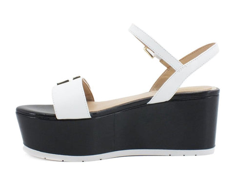 GUESS Sandalo Zeppa Logo White FL6TK2LEA04 - Sandrini Calzature e Abbigliamento