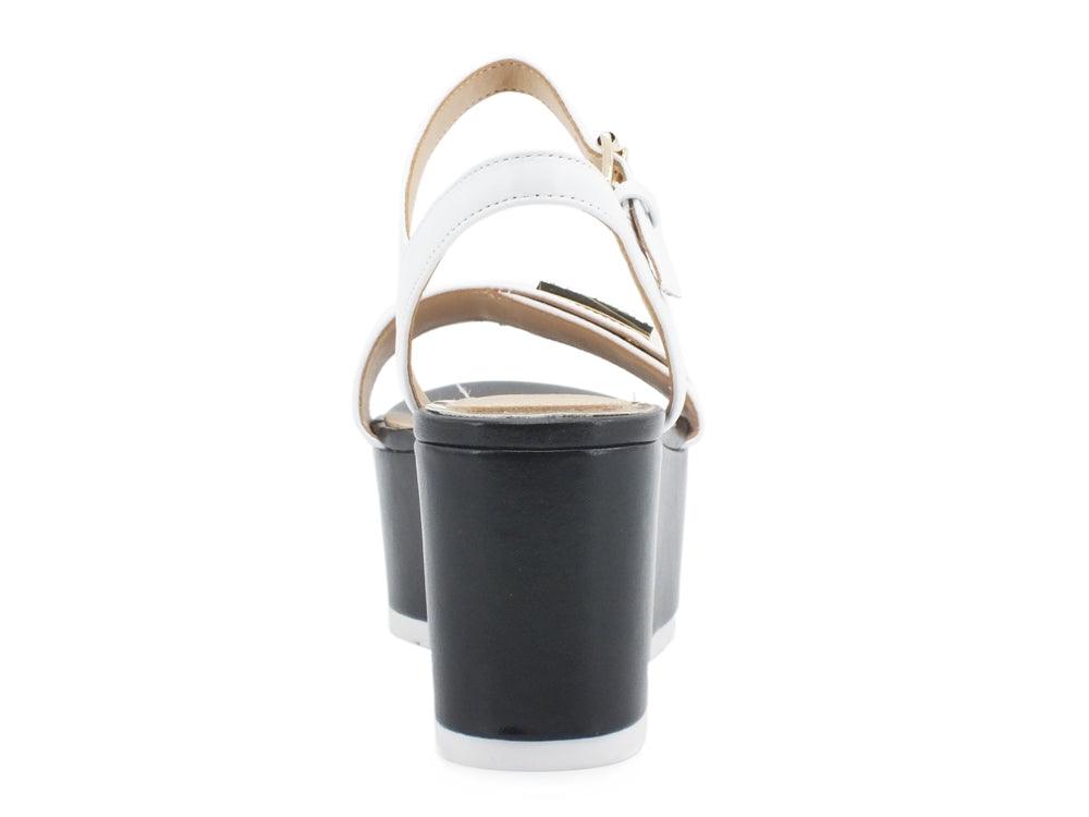 GUESS Sandalo Zeppa Logo White FL6TK2LEA04 - Sandrini Calzature e Abbigliamento