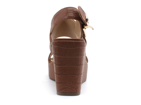GUESS Sandalo Zeppa Pelle Cognac FL6NOLPEL04 - Sandrini Calzature e Abbigliamento