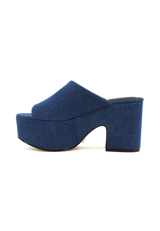 GUESS Sandalo Zoccolo Donna Blue FLJYA2DEN04 - Sandrini Calzature e Abbigliamento