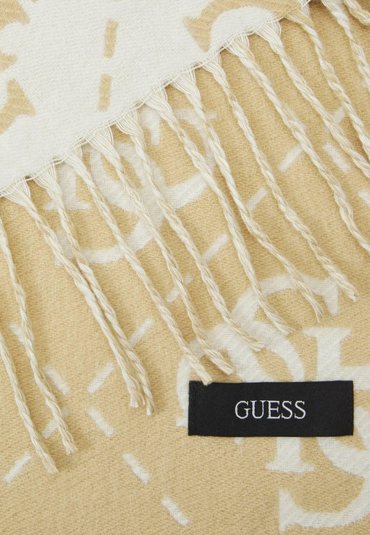 GUESS Sciarpa Donna Latte Logo AW9967POL03 - Sandrini Calzature e Abbigliamento