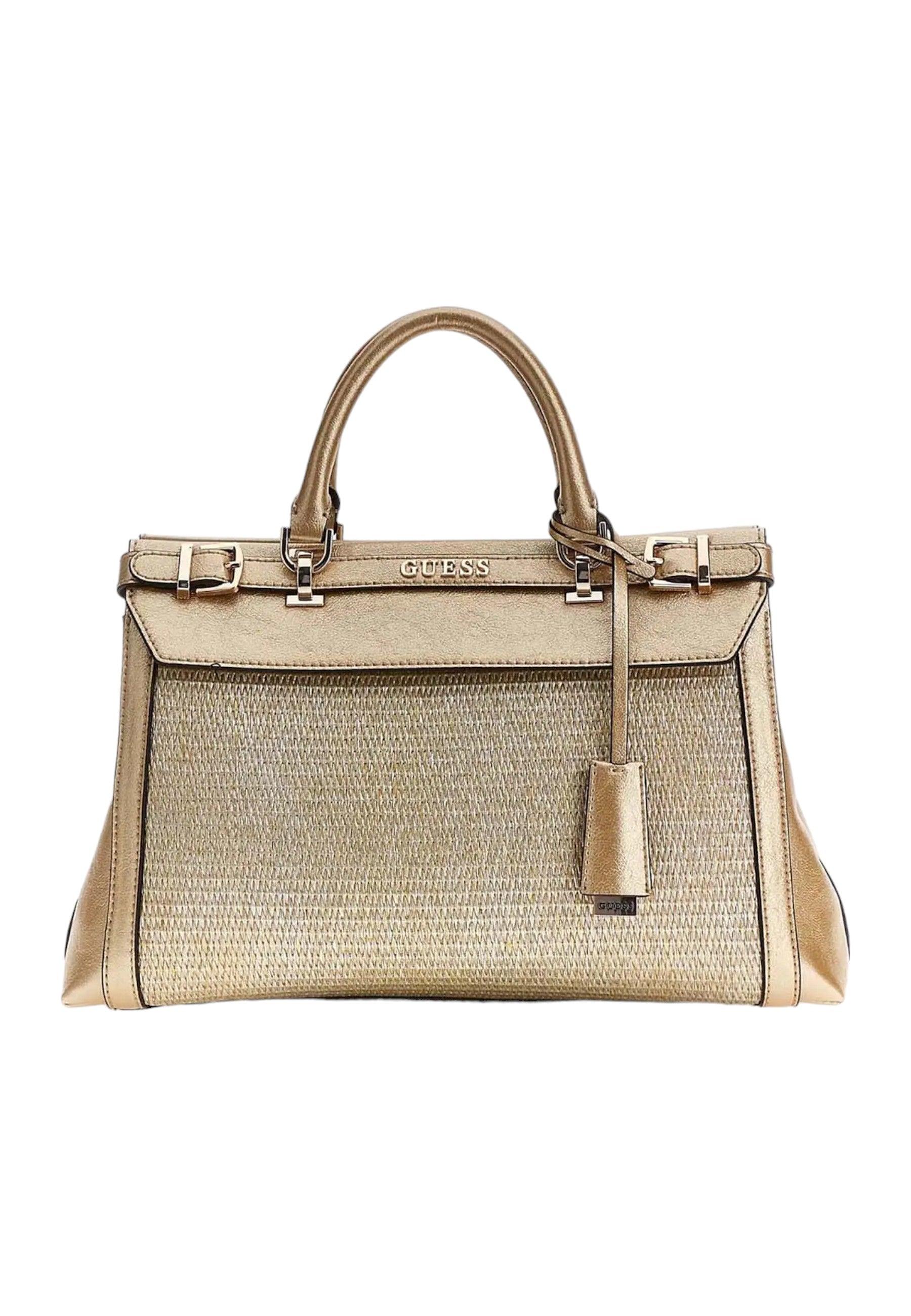 GUESS Sestri Luxury Satchel Borsa Donna Gold WG898506 - Sandrini Calzature e Abbigliamento