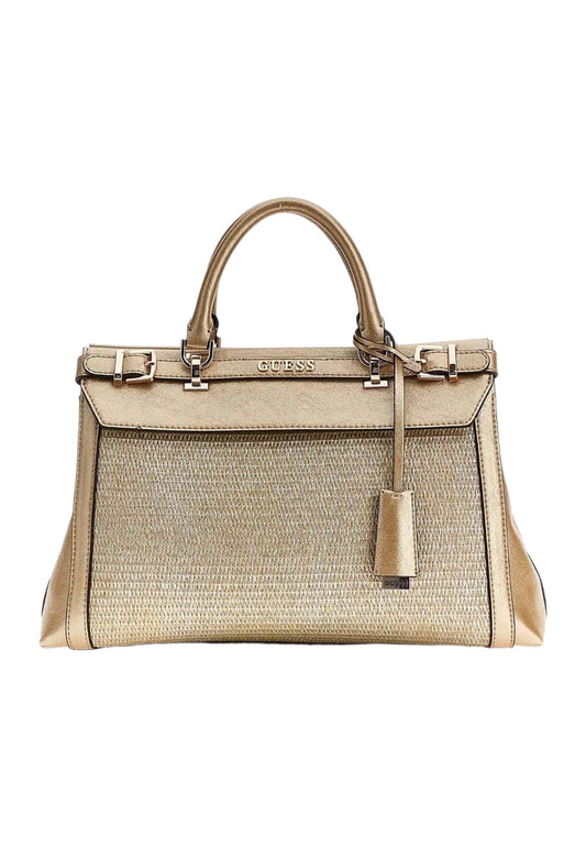 GUESS Sestri Luxury Satchel Borsa Donna Gold WG898506 - Sandrini Calzature e Abbigliamento