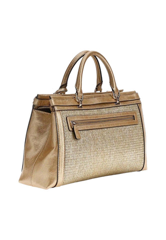 GUESS Sestri Luxury Satchel Borsa Donna Gold WG898506 - Sandrini Calzature e Abbigliamento
