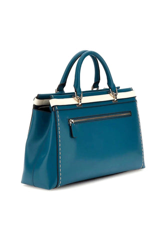 GUESS Sestri Luxury Satchel Borsa Donna Petrol Multi Blu VC898506 - Sandrini Calzature e Abbigliamento