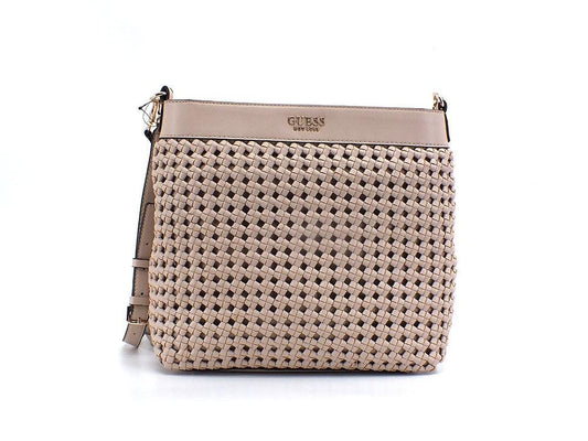 GUESS Sicilia Borsa Hobo Intreccio Beige Sand WG849002 - Sandrini Calzature e Abbigliamento