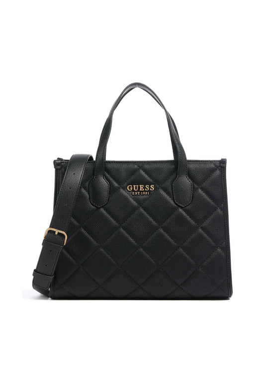GUESS Silvana Borsa Tote Black QC866522 - Sandrini Calzature e Abbigliamento