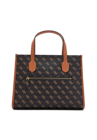 GUESS Silvana Borsa Tote Brown Logo Cognac QN866522 - Sandrini Calzature e Abbigliamento