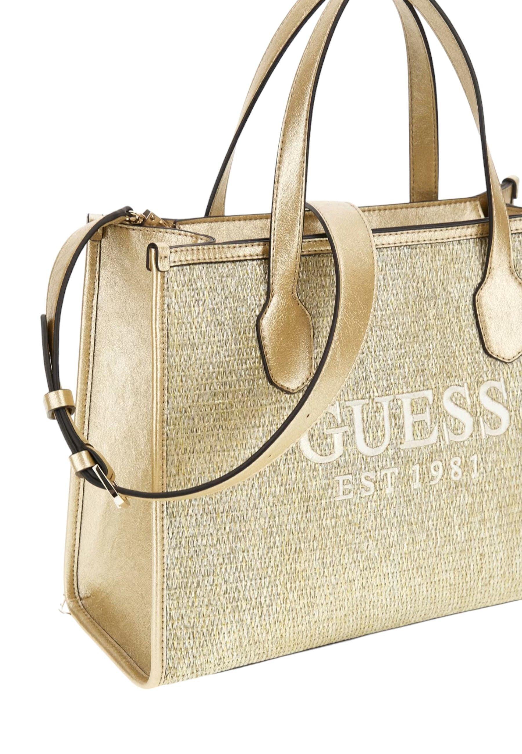 GUESS Silvana Borsa Tote Donna Gold WG866522 - Sandrini Calzature e Abbigliamento