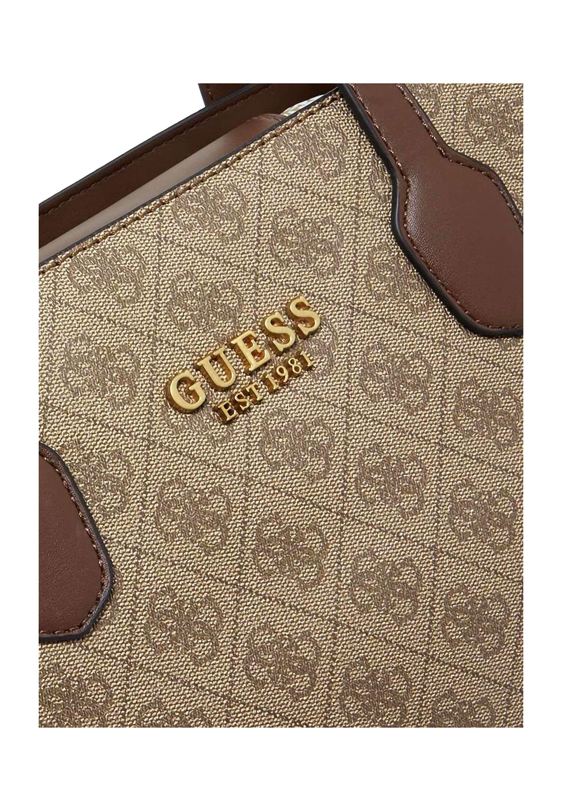 GUESS Silvana Borsa Tote Latte Logo Brown SB866522 - Sandrini Calzature e Abbigliamento