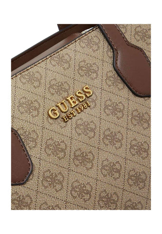 GUESS Silvana Borsa Tote Latte Logo Brown SB866522 - Sandrini Calzature e Abbigliamento