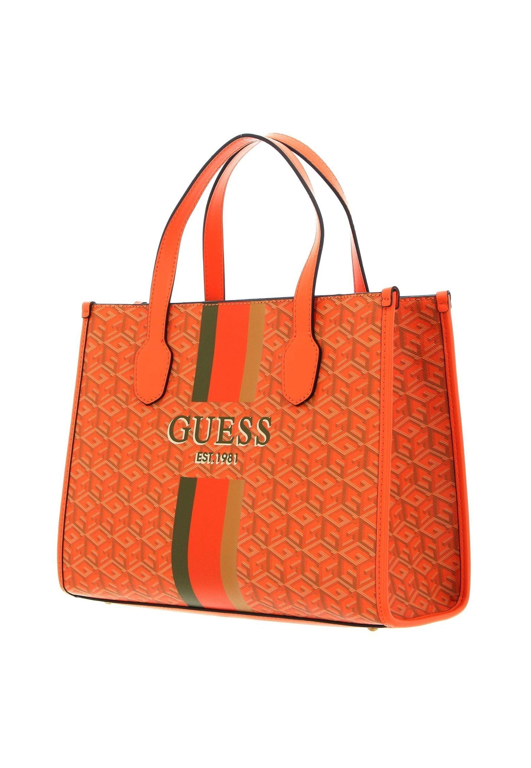 GUESS Silvana Borsa Tote Orange Logo SC866522 - Sandrini Calzature e Abbigliamento