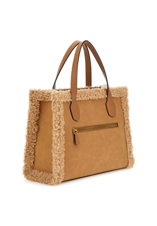 GUESS Silvana Borsa Tote Pelo Cognac Beige HA866522 - Sandrini Calzature e Abbigliamento