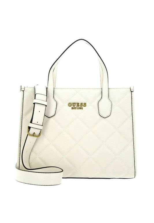 GUESS Silvana Borsa Tote Stone Bianco QC866522 - Sandrini Calzature e Abbigliamento
