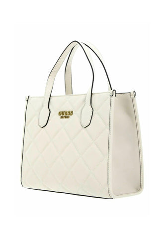 GUESS Silvana Borsa Tote Stone Bianco QC866522 - Sandrini Calzature e Abbigliamento