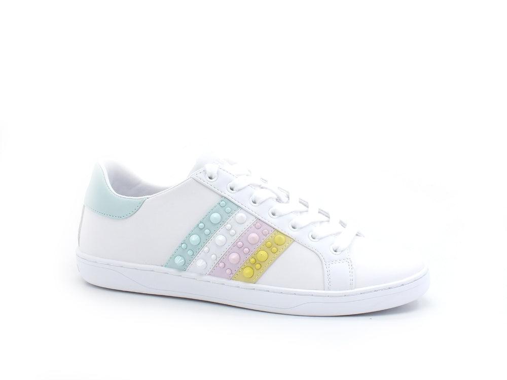 GUESS Sneaker Bande Multicolor White Blue FL6JCBLEA12 - Sandrini Calzature e Abbigliamento