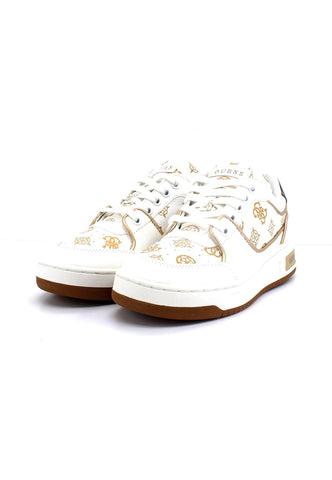 GUESS Sneaker Basket Ox Donna Off White FL5TKYFAL12 - Sandrini Calzature e Abbigliamento