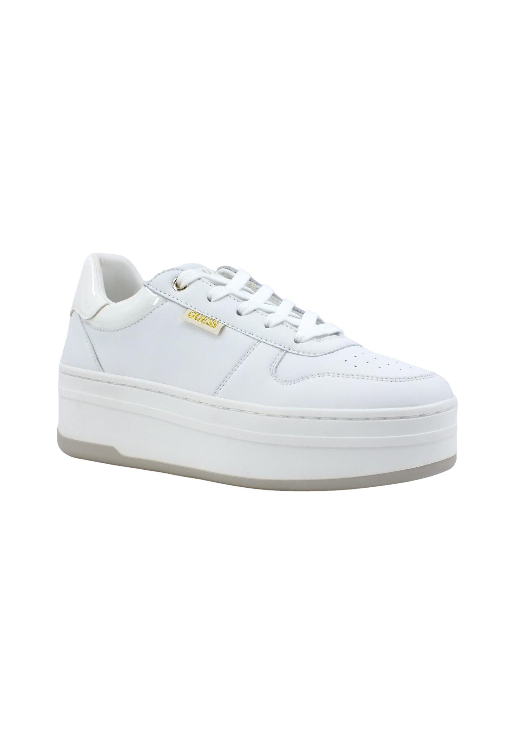 GUESS Sneaker Basket Ox Donna White FL8LFELEA12 - Sandrini Calzature e Abbigliamento