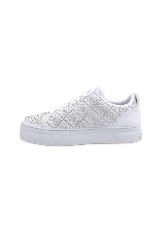 GUESS Sneaker Borchiette Donna White FL5GA7ELE12 - Sandrini Calzature e Abbigliamento