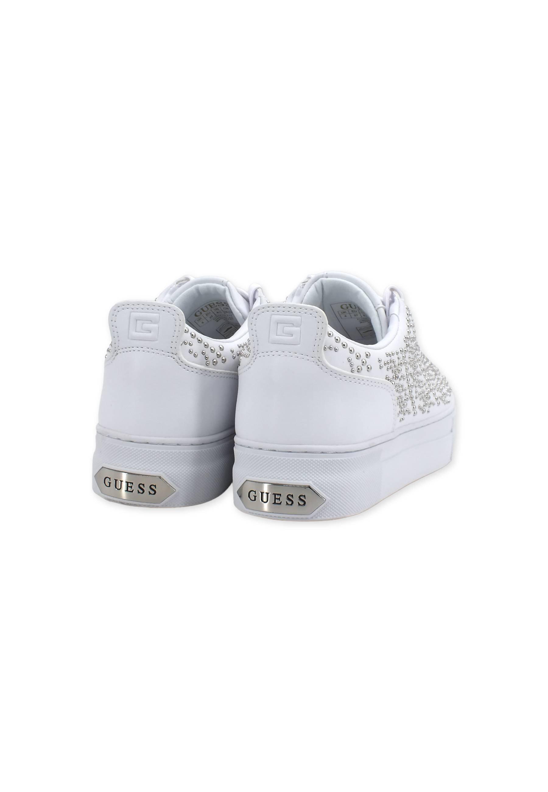 GUESS Sneaker Borchiette Donna White FL5GA7ELE12 - Sandrini Calzature e Abbigliamento