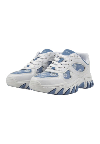 GUESS Sneaker Donna Denim Blue Bianco FLJNORFAL12 - Sandrini Calzature e Abbigliamento