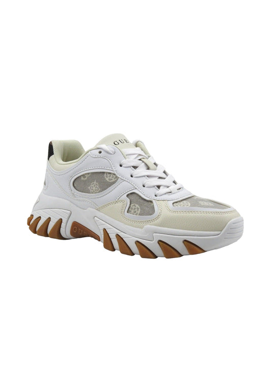GUESS Sneaker Donna Denim Taupe Bianco FLJNORFAL12 - Sandrini Calzature e Abbigliamento