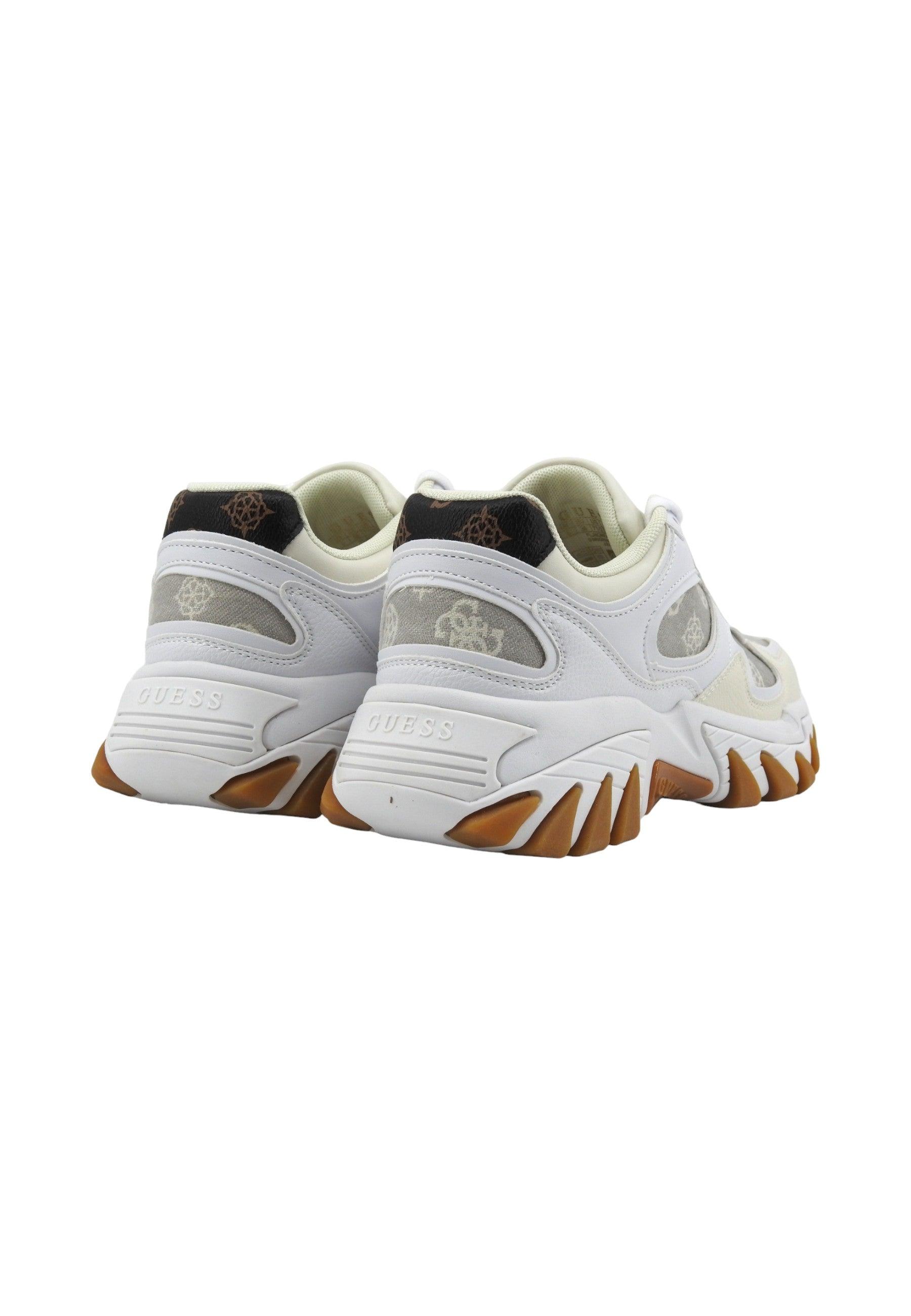 GUESS Sneaker Donna Denim Taupe Bianco FLJNORFAL12 - Sandrini Calzature e Abbigliamento