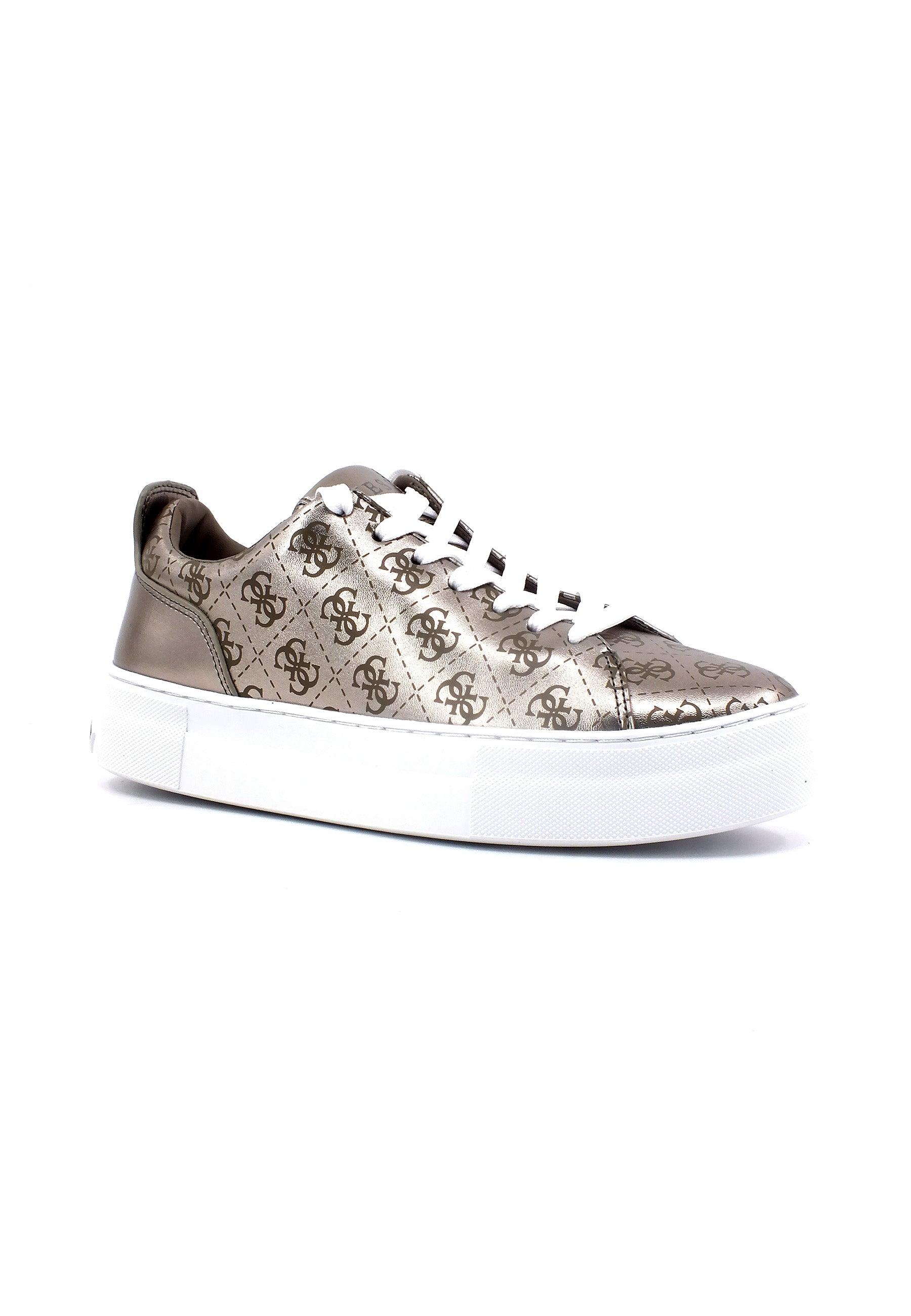 GUESS Sneaker Donna Lamè Oro Pewter FL7GNLFAL12 - Sandrini Calzature e Abbigliamento