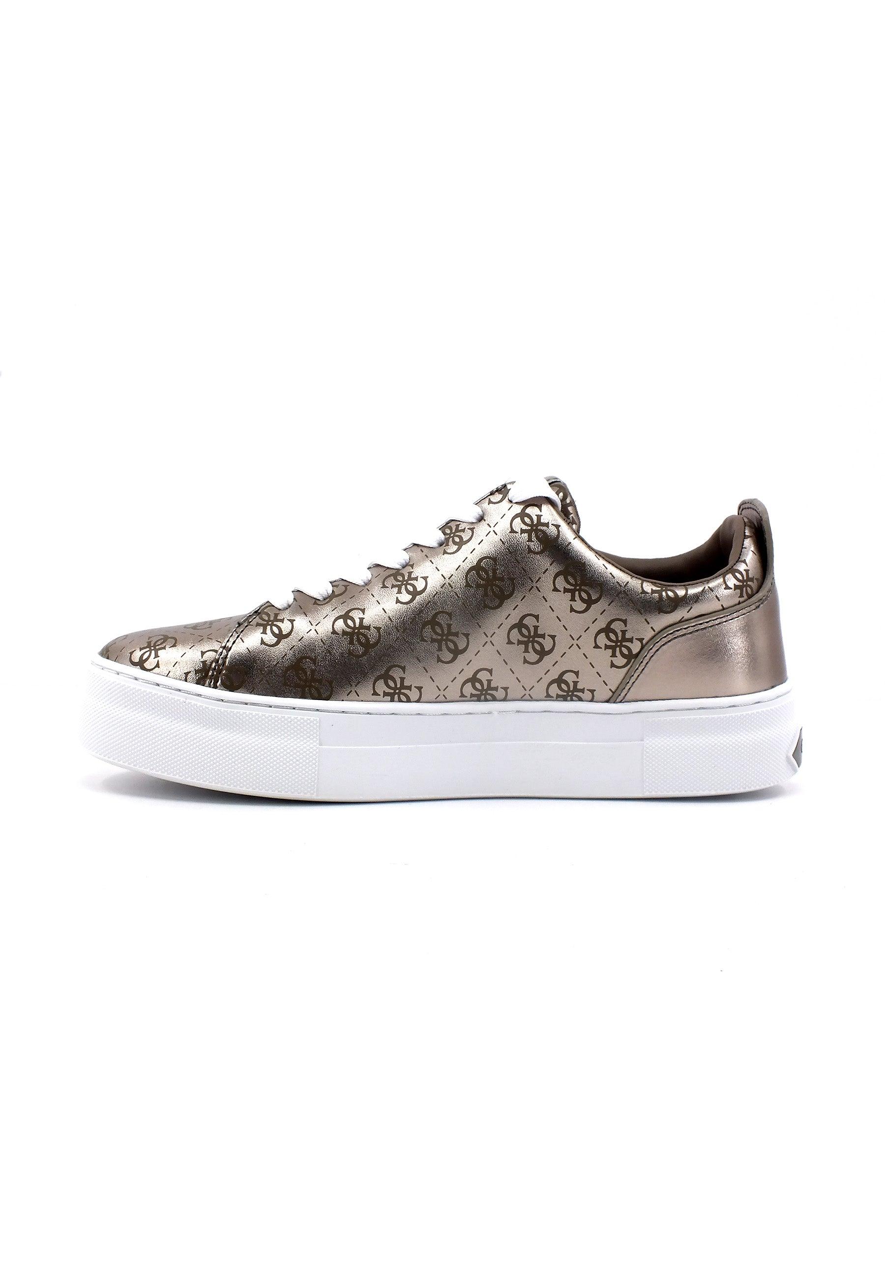 GUESS Sneaker Donna Lamè Oro Pewter FL7GNLFAL12 - Sandrini Calzature e Abbigliamento