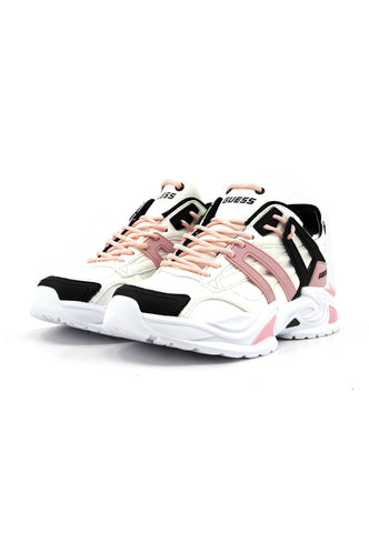 GUESS Sneaker Donna Pink White Fantasia FLJBLLELE12 - Sandrini Calzature e Abbigliamento