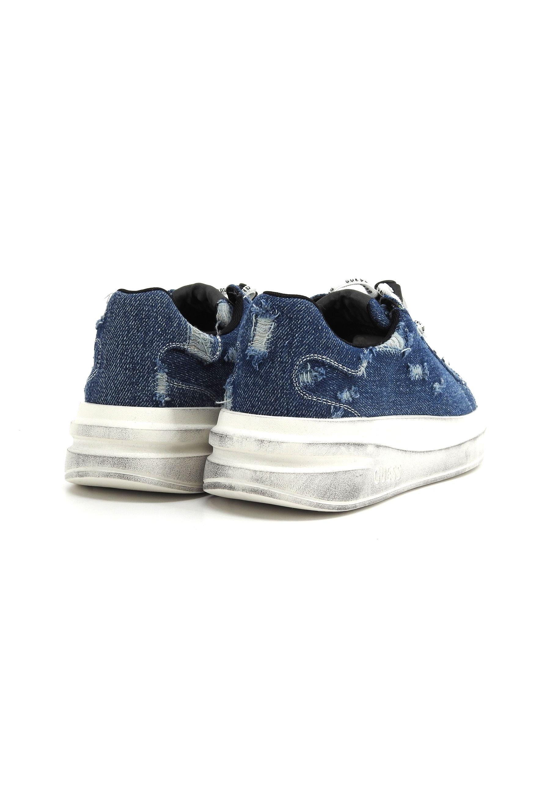 Guess Sneaker Donna Platform Dark Blue Denim FLJELBDEN12 - Sandrini Calzature e Abbigliamento