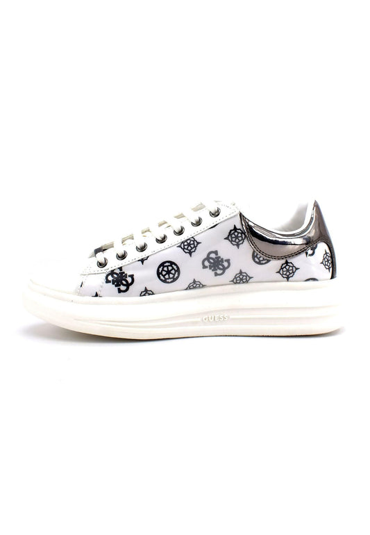 GUESS Sneaker Donna Retro Metal White Gun FL5VIBFAB12 - Sandrini Calzature e Abbigliamento