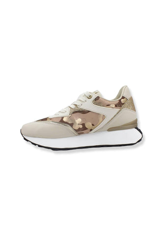 GUESS Sneaker Donna Running Camouflage Glitter Beige Bone FL7LUCELE12 - Sandrini Calzature e Abbigliamento