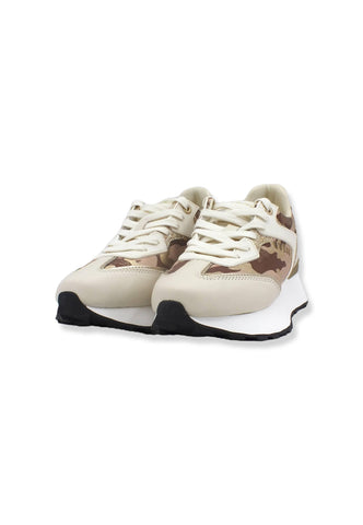 GUESS Sneaker Donna Running Camouflage Glitter Beige Bone FL7LUCELE12 - Sandrini Calzature e Abbigliamento