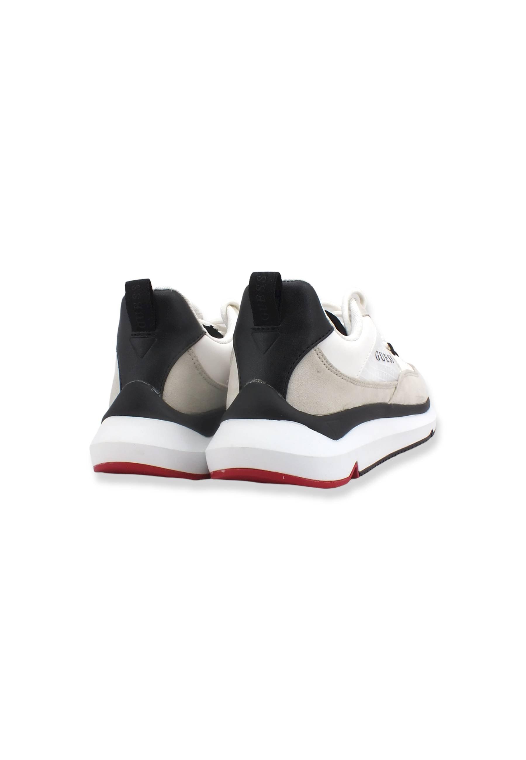 GUESS Sneaker Donna Running Suede Nylon White Black FL6DGMFAB12 - Sandrini Calzature e Abbigliamento