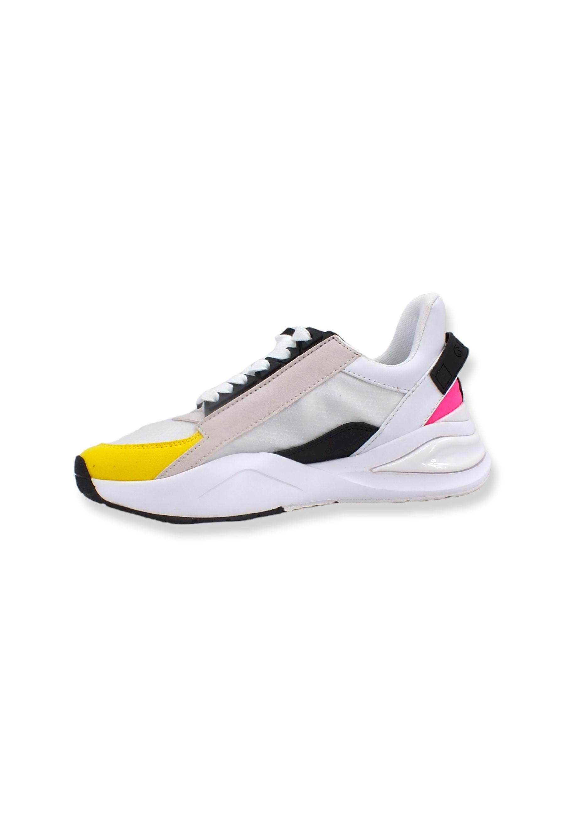 GUESS Sneaker Donna Running Suede Nylon White Yellow FL6B2LFAL12 - Sandrini Calzature e Abbigliamento