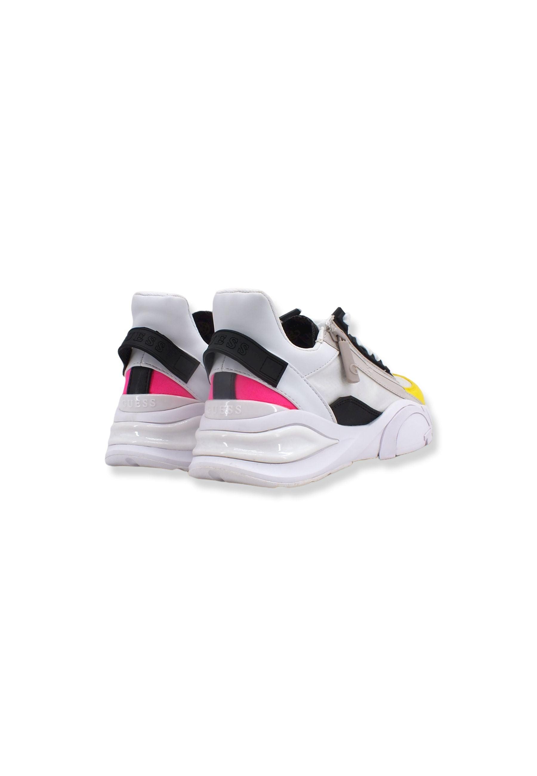 GUESS Sneaker Donna Running Suede Nylon White Yellow FL6B2LFAL12 - Sandrini Calzature e Abbigliamento