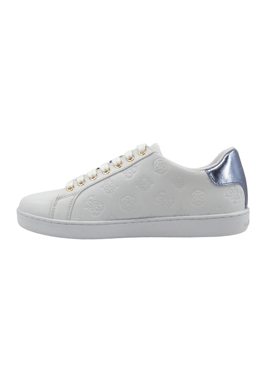 GUESS Sneaker Donna White Blue FLJROSELE12 - Sandrini Calzature e Abbigliamento