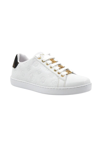 GUESS Sneaker Donna White Brown FLJROSELE12 - Sandrini Calzature e Abbigliamento