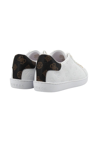 GUESS Sneaker Donna White Brown FLJROSELE12 - Sandrini Calzature e Abbigliamento