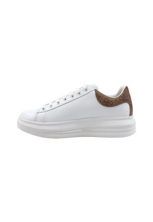 GUESS Sneaker Donna White Brown Ocra FL7VIBLEA12 - Sandrini Calzature e Abbigliamento