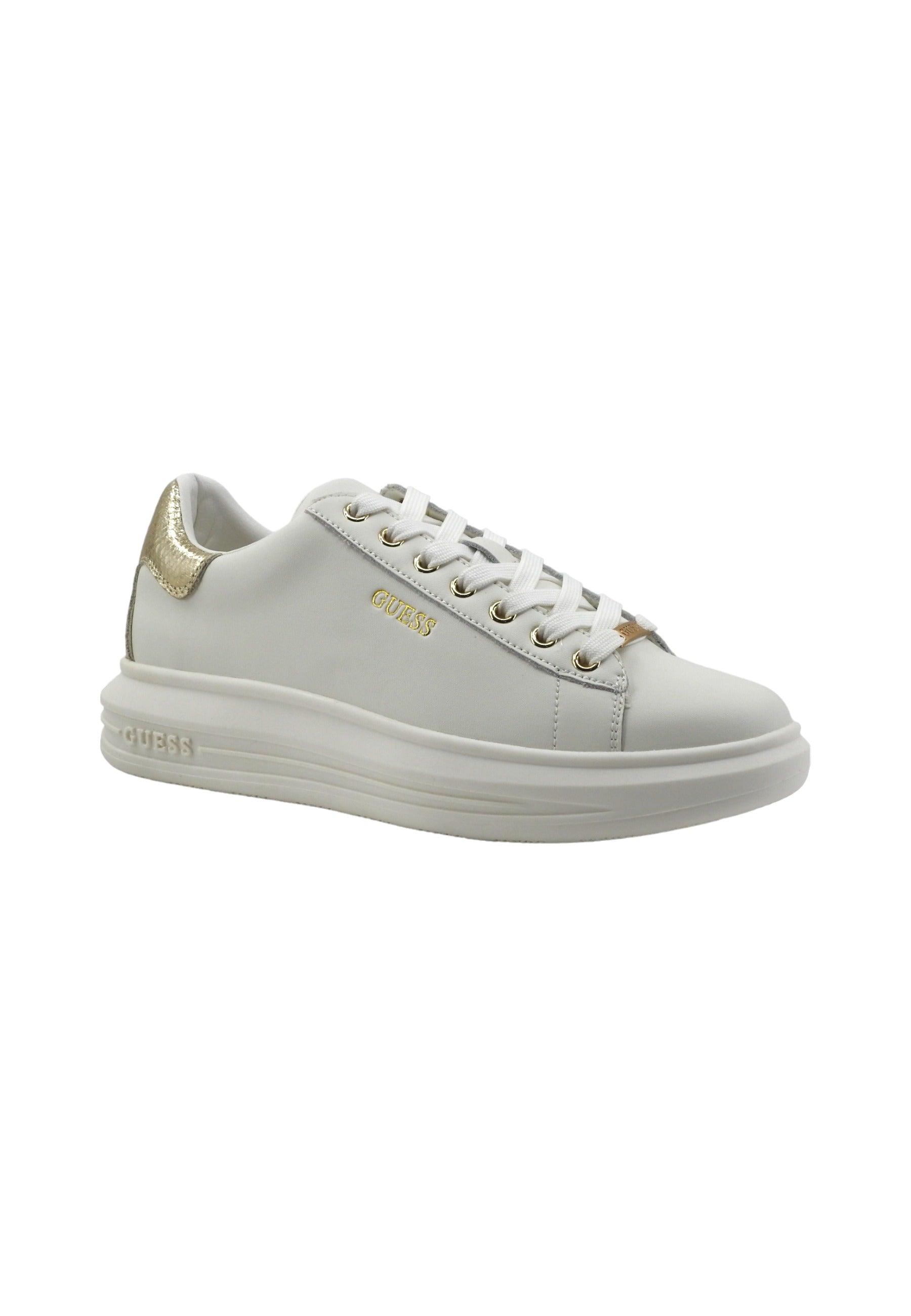 GUESS Sneaker Donna White Gold FL8VIBLEA12 - Sandrini Calzature e Abbigliamento