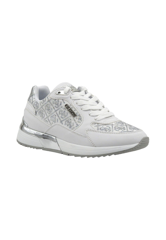 GUESS Sneaker Donna White Silver FLJMOXFAL12 - Sandrini Calzature e Abbigliamento